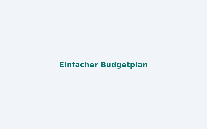 Ein einfacher Budgetplan mit Kästchen und Linien